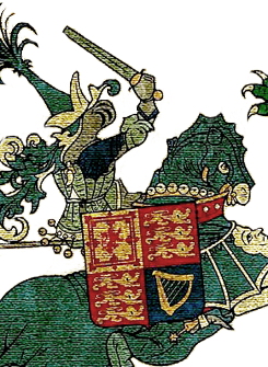 Detail of an example of Letter of Arms given by the Sociedad Heraldica.